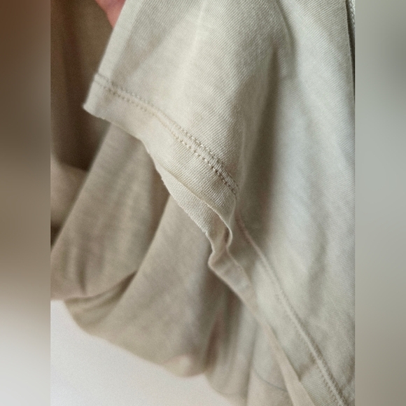 ZARA PASTEL PISTACHIO semi Sheer Short Sleeve Long T Shirt Lyocell Size M - Picture 5 of 7